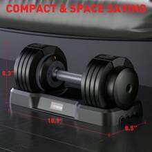 Bearbro 5LB To 55lb Adjustable Dumbbell For Home Gym Equipment, 5 In 1 Quickly Adjustable Weights Plates And Rack, Hand Weights Suitable Women And Men, Full Body Workout Fitness,Christmas Gift-Giving Preference - Màu be - Xem 4