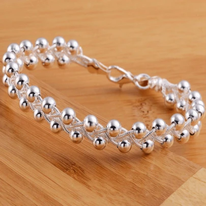1 Exquisite 925 Sterling Silver Bracelet - A Simple, Elegant, And Versatile Women's Jewelry - Perfect For Daily Wear, Gift Giving, And Special Occasions