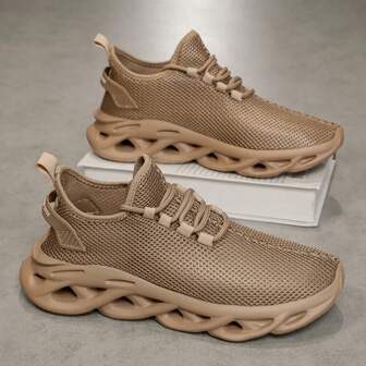 新款时尚男女休闲运动鞋，轻便透气网眼运动鞋，多功能软底运动鞋