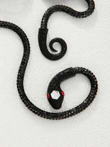 1 件黑蛇设计个性化夸张项链，女士时尚配饰，适合派对和宴会，是送给朋友的绝佳礼物