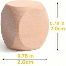 3/10pcs 20mm Unfinished Wooden Square Dice, 6 Sides, Square & Rounded Corners, DIY Creative Crafting, Craft Decor Accessories