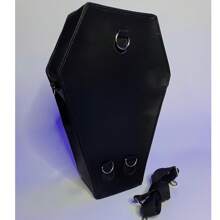 Mochila / Bolso en forma de ataud con diseño de cabra baphomet con correa ajustable y desmontable - Negro - Ver 6