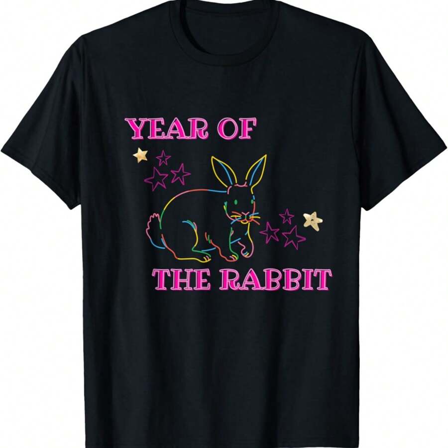 Year Of The Rabbit T-Shirt - Black - View 1