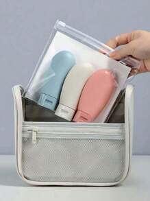 1 Piece/3 Pieces/4 Pieces Travel Separate Bottles, Extrusion Design, Portable, Leak Proof, Refillable Cosmetics Container, (With Free Label Card) Reusable, Used For Separate Packaging Of Toiletries, Shampoo, Shower Gel And Lotion, Travel Necessities, School Supplies, Holiday Camping Necessities, Holiday Accessories Mini, Used For Holiday Beach, Bathroom Collection, Bedroom Collection, Large Capacity, Business Trip, Tourism