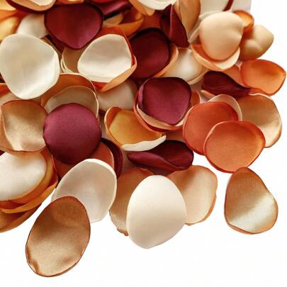 150/250/350/450pcs Terracotta Rose Petals Satin Flower Petals For Wedding Basket Table Centerpieces Aisle Runner Party Confetti Bridal Shower Dinner Wedding Decoration