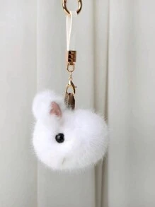 1pc Cute Cartoon Rabbit Keychain Pendant Mini Rabbit Pendant Bag Cute Key Ring Suitable For Backpack Clutch Bag And Car Keys Unisex Bridesmaid Gifts - Multicolor - View 11