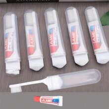 2/4/8 piezas Juego de cepillos de dientes de viaje portátiles con cerdas suaves y pasta de dientes - Diseño compacto y plegable para un almacenamiento fácil | Ideal para camping, senderismo y artículos esenciales para el baño Decoración del baño en el hogar Decoración de otoño Regreso a la escuela - Multicolor - Ver 8