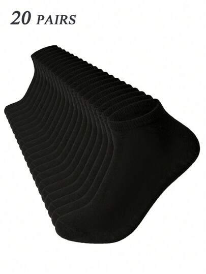 1/5/10/20 双男士袜子基本款短袜，柔软轻便百搭低帮短袜，女士长袜和袜子男士中筒袜女士水手袜