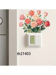 1 Stück abnehmbare kreative Tulpe Schalter Aufkleber, grüne Pflanze Blume Wandaufkleber, grüne Blatt Aufkleber Schalter Aufkleber, dekorative Kunst Wandbilder für Wohnzimmer, Schlafzimmer, Badezimmer, Küche, Heimdekoration (16 STIL), Aufkleber, Wandtattoo, Vinyl Aufkleber für Heimdekoration, Frühlingsdekoration Artikel um Ihr Zuhause aufzufrischen, Rama Dekorations Aufkleber, Valentinstag Dekorations Aufkleber