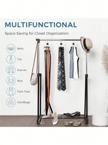 1 pieza Colgador giratorio para cinturón, organizador de cinturones de armario, ahorro de espacio de 360° para guardar ropa interior, chalecos, corbatas, bufandas, bolsos, estante de secado de zapatos, soporte para utensilios de cocina, organizador de dormitorio