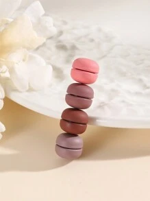 4 件套彩绘多色头带，带磁扣，多功能围巾磁铁配件（无卡，无盒） - 粉色 - 查看 4