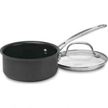 1-Quart Saucepan, Chef's Classic Nonstick Hard Anodized Saucepan W/Cover