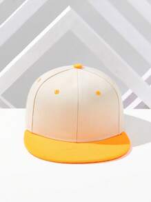 1 stuk Unisex Two-Tone Flat Bill Plain Trucker Baseball Cap, Hip-Hop Zonnehoed