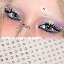 [180pcs Waterproof Piercing Kit] 180pcs Waterproof Fake Piercing Kit - Self-Adhesive Lip, Eyebrow, Nose Rings & Belly Jewelry