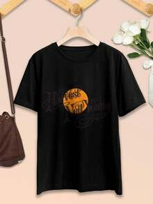 Women's Neil Young Harvest Classic T-Shirt - Vintage Retro Music Tee - Black - View 2