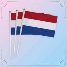 3pcs Hand-Waved World Country Flag Pole For Football Game Fans Cheering, Made Of Polyester Fabric, Suitable For Match Support, Home Decor, Outdoor Garden Decor - Multicolor - View 18