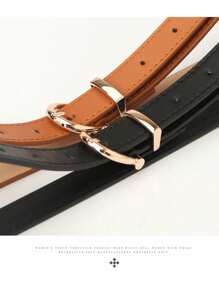 Women's Fashion Skinny Belt, Korean Style Casual Jeans Accessory, Simple & Versatile