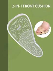 1 Pair Of Soft Non-Slip High Heels Forefoot Cushion, Shoe Size Change To Small
