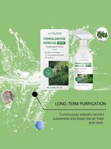 1 Box Of 120ml Formaldehyde Removal Spray, Formaldehyde Remover, Home New House Office Decoration Removal Odor Purification Spray, Quickly Neutralize Formaldehyde Molecules, Purify The Air, Improve Indoor Quality, Suitable For Home, Office, Car And Other Environments