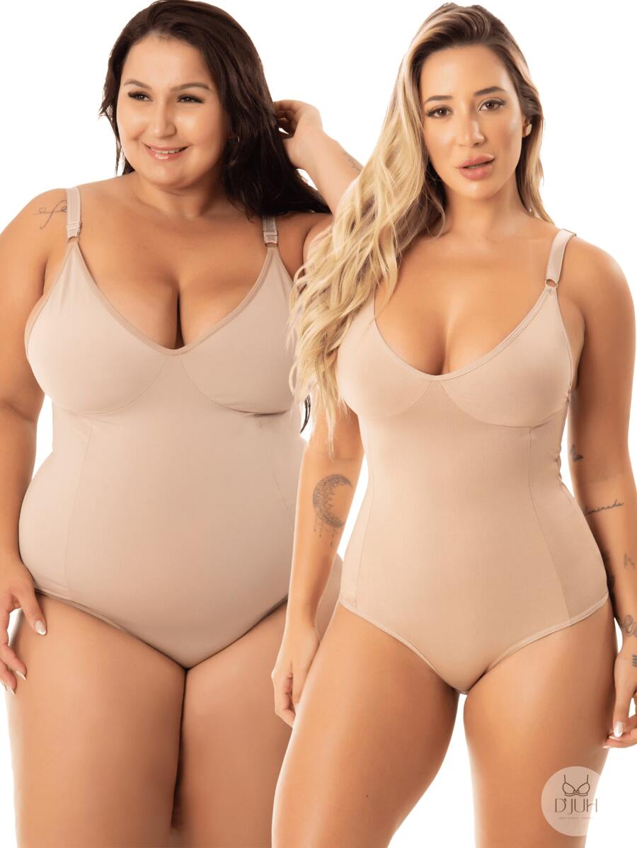 Suplex Body Shaper Belt Without Cups Reducing Measurements For Women Plus Size - Beis - Ver 1