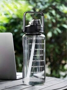 2L Motivational Water Bottle With Time Markings & Straw - Leak Proof Bottle, Large Water Jug For Home, Office, Gym, For Outdoor, Camping - Multicolor - View 8