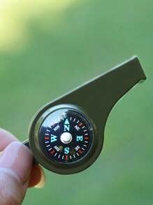 1pc/2pcs/4pcs Outdoor Survival Whistle With Compass & Thermometer 3-In-1, Emergency Whistle For Referee, Sports