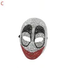 1pc Bling Jester Mask, Cosplay Haunted House Costume Props Head Accessory