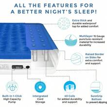 SoundAsleep Dream Series Air Mattress with ComfortCoil Technology & Internal High Capacity Pump - Queen Size - Rey - Ver 6