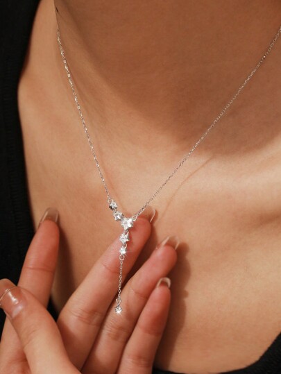 ELSEDES 1 buc. Colier cu pietre prețioase din argint S925, care prezintă farmec la modă, bijuterii de calitate, potrivite pentru femei, îmbrăcăminte zilnică, de petrecere, de aniversare