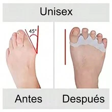 1Par Corrector De Juanetes Hallux Valgus Separador Dedos Pies - Blanco - Ver 4