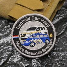 Embroidered Patch With Merrow Border, Sewable Applique And Label For Clothing And Backpack Accessories - Black and White - View 20