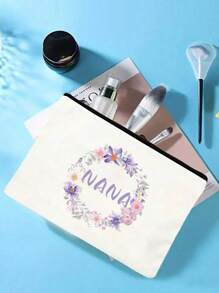 1 个化妆包，定制名称徽标化妆包，玫瑰红色心形手拿包，简单的爱，送给您的好朋友，为您的好朋友定制专属礼物可以根据您的独特设计定制，大容量化妆包，轻巧的拉链化妆包也非常适合零钱包、铅笔盒，非常适合购物、约会、度假、旅行、节日、派对或作为礼物，非常适合旅行、度假和户外探险 - 彩色 - 查看 5