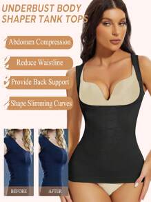 Women Shapewear Bodice Seamless Compression Camisole, Women Slimming Tummy Control Tank Top