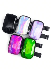 2PCS/Set Holographic Thigh Bag - Phone Holder Festival Bag For Women, Men - Iridescent Ankle Pouch - Reflective Carnival Bag Sports Bag Sport Bag Waterproof Bag Holiday Beach Travel Vacation Phone Case Waterproof Phone Case Phone Bag Summer Swimming Bag Swim Holiday Beach