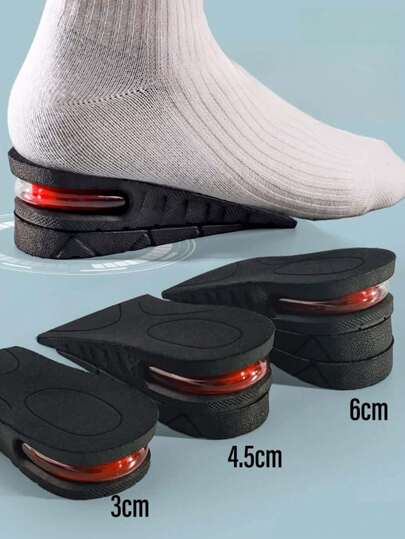 QKC 1双隐形可拆卸增高鞋垫，柔软舒适，适用于运动鞋、休闲鞋、白色男女鞋。