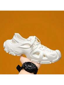Fashion Beach Sandals For Men And Women,Lace-Up Decoration Design,Thick Sole EVA Material,Lightweight Sport Slippers For Indoor & Outdoor Wear,Gardening Shoes,Non-Slip And Durable