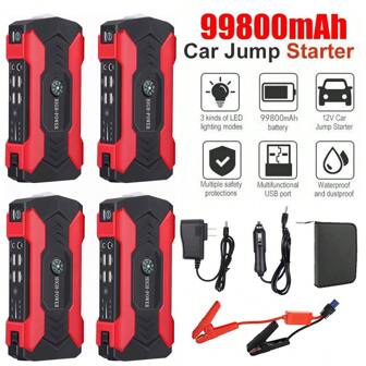 Portable Car Jump Starter Booster Jumper Box Power Bank Battery Charger 1-4PACK