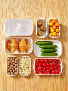 1 件冰箱食品冷藏储物盒、食品保鲜盒、带盖 PP 材质、蔬菜沙拉储物盒、冰箱水果冷冻肉类保鲜盒、食品密封储物盒、午餐盒、托盘、厨房配件、食品储存、午餐盒、餐食准备、午餐盒、餐盘。 - 白色 - 查看 10