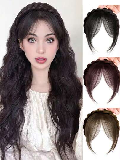 Diadema de punto trenzado vintage con patillas, versátil y lindo aro para el cabello, diadema, diadema para el cabello