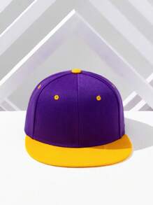 1 stuk Unisex Two-Tone Flat Bill Plain Trucker Baseball Cap, Hip-Hop Zonnehoed