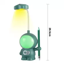Multifunction LED Desk Lamp For Kids, Astronaut USB Night Light, With Pencil Sharpener, 2 Lighting Modes, Suitable For Study And Work - Green - View 7