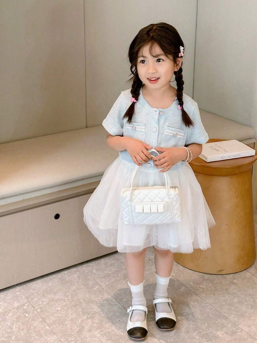 1 件女孩白色 PU 手提包,钻石刺绣,纯色休闲小手提包,时尚旅行包,拉链开合,适合作为礼物,四季皆宜 - 白色 - 查看 1