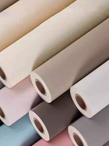 1卷自粘壁纸 多色 亲肤 纯色 加厚 北欧风格 卧室或客厅 适合全屋无缝拼接 - 彩色 - 查看 7