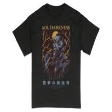 Men's Gothic Horror T-Shirt, Mr. Darkness Creepy Moon Graphic Tee, Spooky Art Apparel, Unique Halloween Fashion, Dark Sy Clothing
