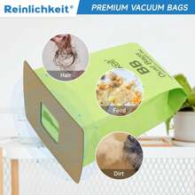 20 Pack Type BB Compact Canister Bags Replacement For Oreck XL Buster B Canister Vacuum Bags PKBB12DW BB180 BB280 BB850 BB870 BB900 BB1000 MV160 With 2 Motor Filter - Green - View 3