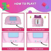 Spanish & English Talking Flash Cards For Boys And Girls Bilingual Spanish English, Learning Cards Sensory Sight Words Toys,Speech Training Toys, Educational Montessori Learning Interactive Talking 224 Sight Words Flash Cards Toys Halloween/Christmas Gifts - Multicolor - View 8