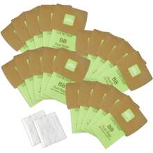 20 Pack Type BB Compact Canister Bags Replacement For Oreck XL Buster B Canister Vacuum Bags PKBB12DW BB180 BB280 BB850 BB870 BB900 BB1000 MV160 With 2 Motor Filter - Green - View 1