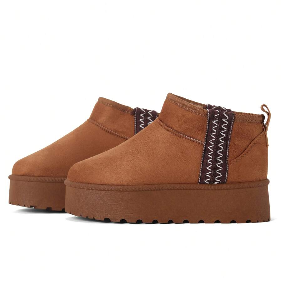 READY SALTED Women's COSY MINI Platform Indoor Non-Slip Slipper - Tan - View 1