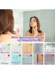 5pcs Shatterproof Mirror Wall Stickers, Large Full-Body Wall Mirror Suitable For Doors, Bedrooms, Home Gyms, Bathrooms, Vanities (Comes With Double-Sided Tape) Back To School