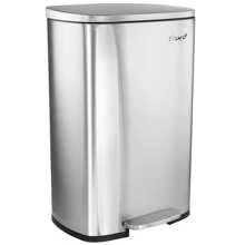 Elama 3 Section 15 Liter/4 Gallon Each Section Trash And Recycling Step Bin